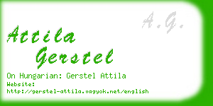 attila gerstel business card